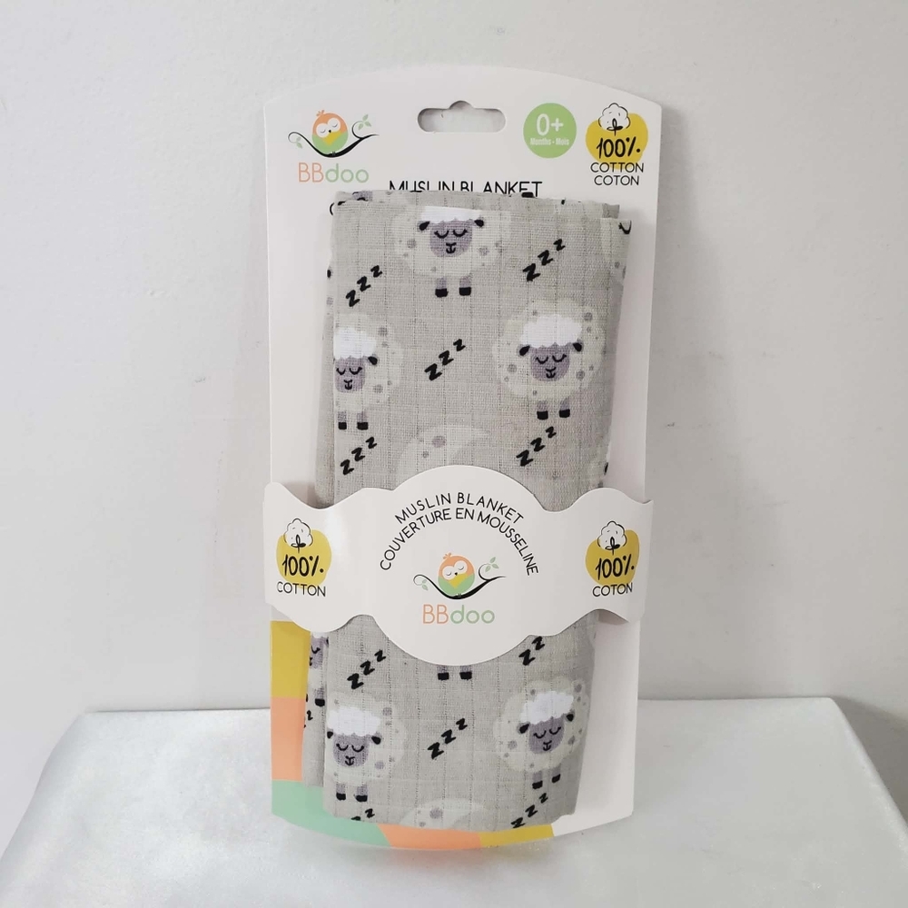 NWT-BBdoo100% Cotton Muslin Swaddles